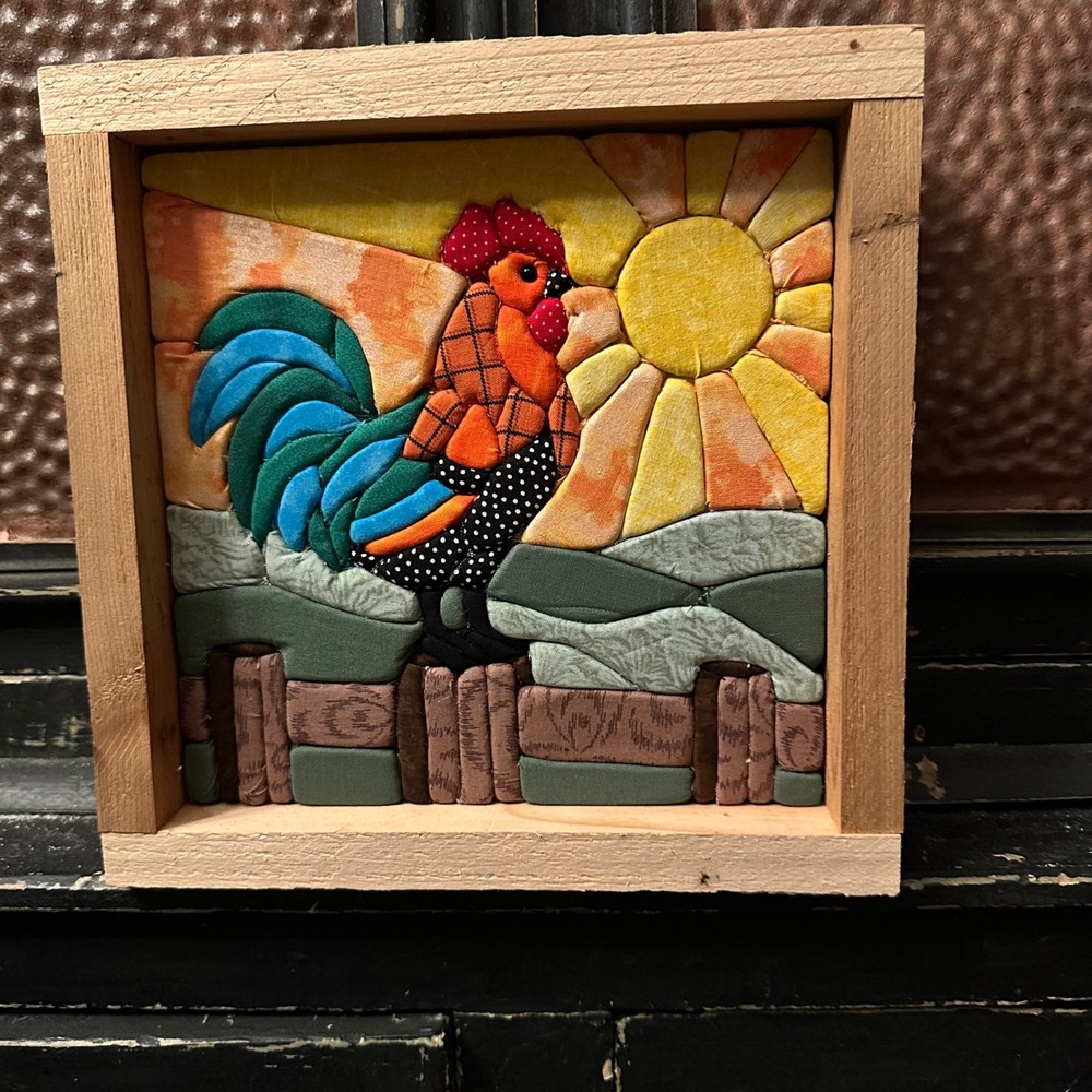 Kinusaga Kit No Sew Japanese Fabric Art Cardinal Bird 8x8 Wood Frame Craft Kit